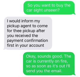 Illustration for article titled How A Craigslist Scammer Tried To Steal My Mom's Car